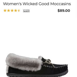 Black LL Bean Wicked Good Moccasins